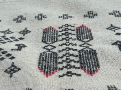Beige-Grey Wool Bedside Carpets
