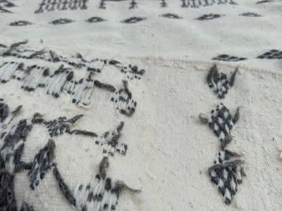 Beige-Grey Wool Bedside Carpets