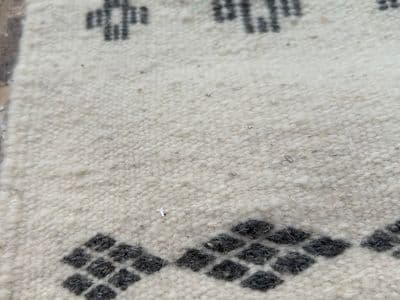 Beige-Grey Wool Bedside Carpets